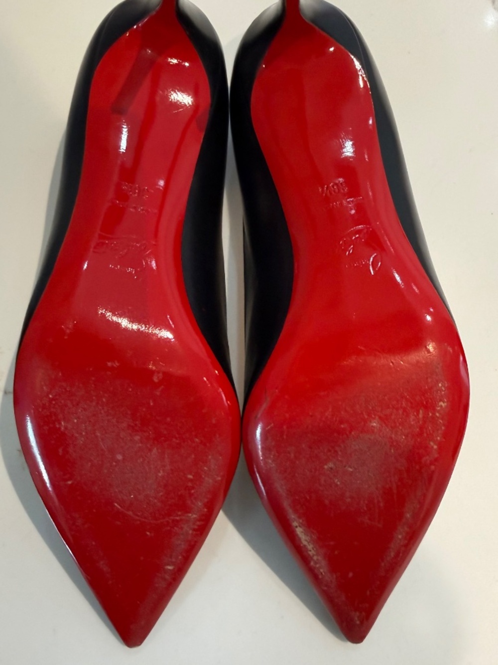 LOUBOUTIN Decolette 554 70 Black pumps size 38.5 - Picture 5 of 11